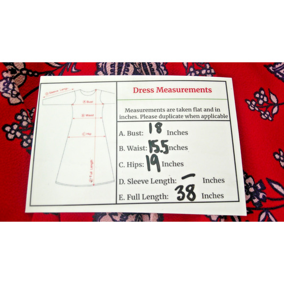 Eliza J Red Floral Print Mini Dress Mock Neck Open Back Bow Feminine Size 10 - Picture 9 of 9